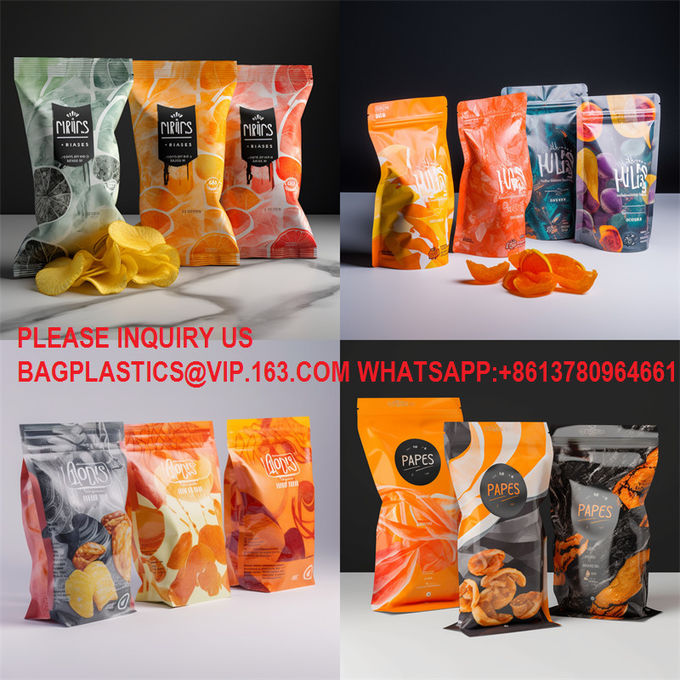 Top Zipper Closure Sealable Storage ZipLock Bags Doypack easy tear Packing Zipper Bag 0