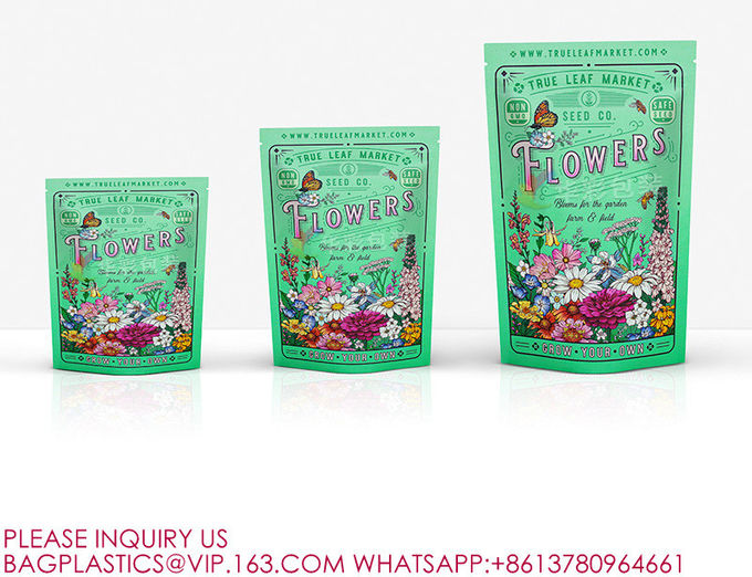 Custom Printed Logo Biodegradable Edible Packaging Smell Proof Resealable Stand Up Bags 0