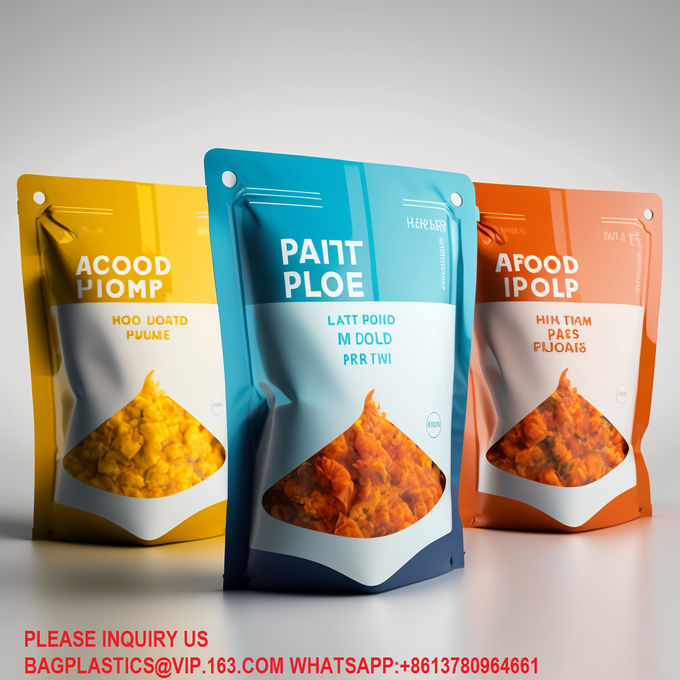 Resealable Laser Film Stand Up Pouch Seal Zipper Pla Flat Bottom Package Protein Powder 4