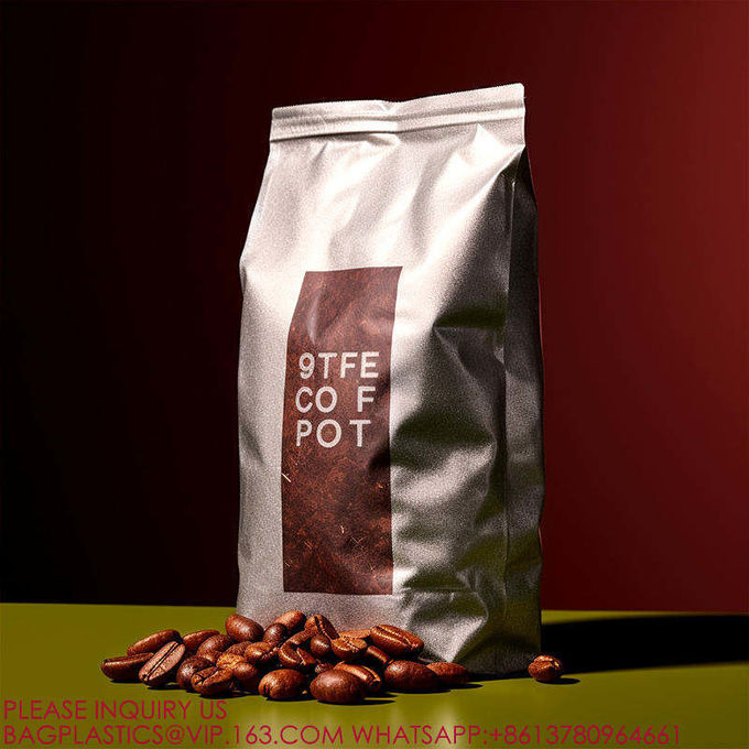1lb Coffee Bag Matte Coffee Bean Packaging Bags Reusable Stand Up Gusset Foil Coffee Bag 0