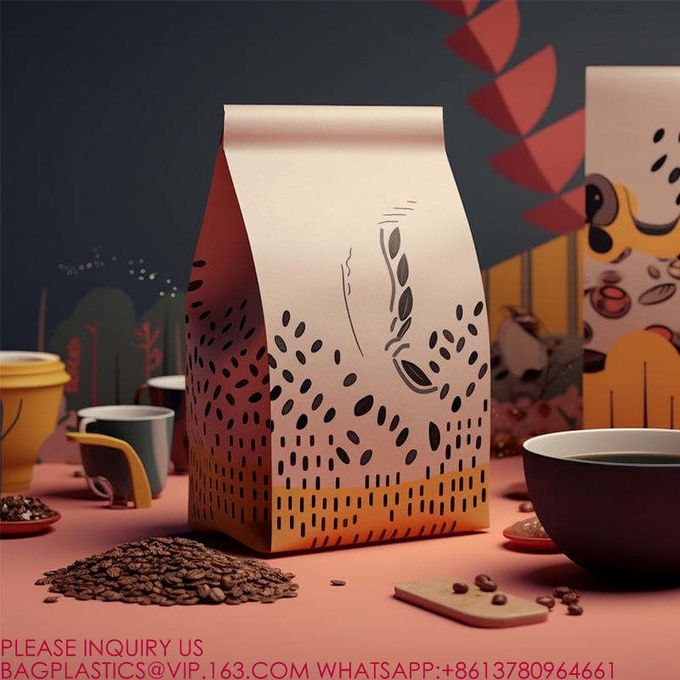 1lb Coffee Bag Matte Coffee Bean Packaging Bags Reusable Stand Up Gusset Foil Coffee Bag 1