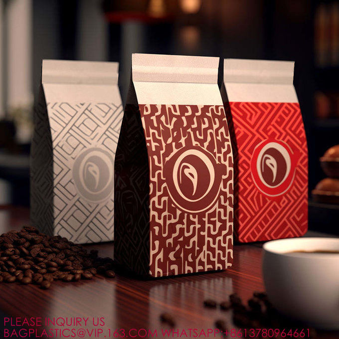1lb Coffee Bag Matte Coffee Bean Packaging Bags Reusable Stand Up Gusset Foil Coffee Bag 3