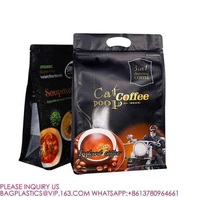 Stand Up Flat Bottom Coffee Packing Pouch Valve Square Bottom Coffee Beans Packing Bags 3