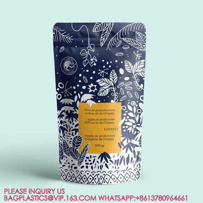 Eco Friendly Recycled Pouch Food Zip Bag Stand Up Peanut Pouches Snack Nuts Doypack Bags 2