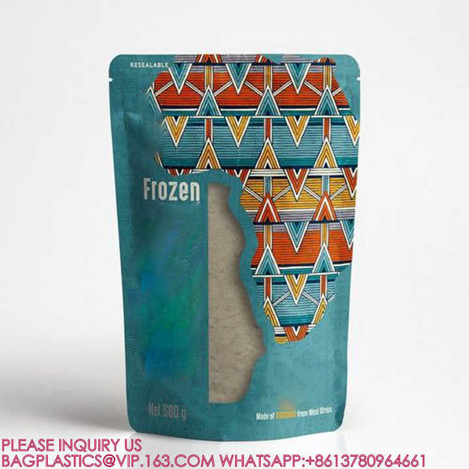 Eco Friendly Recycled Pouch Food Zip Bag Stand Up Peanut Pouches Snack Nuts Doypack Bags 0