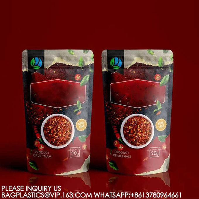 Bio Laminated Aluminum Foil Stand Up Tea Bags Pouch Resealable Matcha Green Tea Powder 2