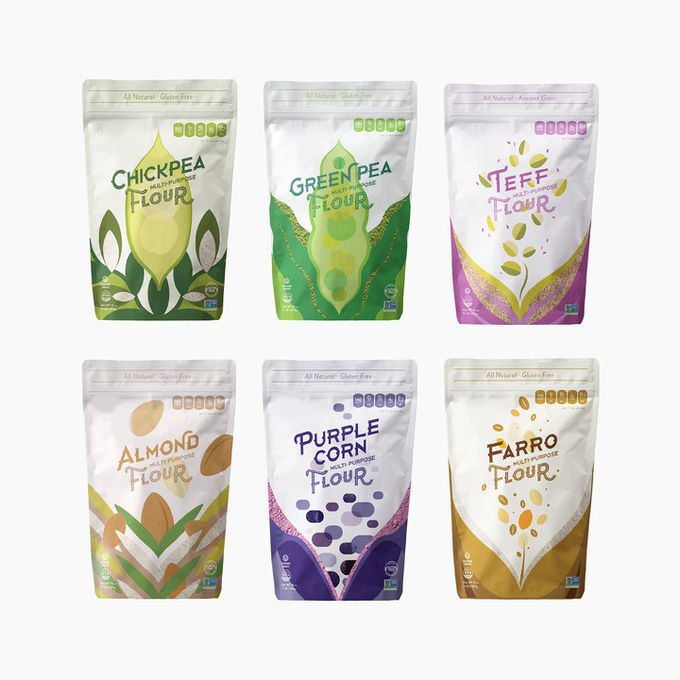 Bio Laminated Aluminum Foil Stand Up Tea Bags Pouch Resealable Matcha Green Tea Powder 1