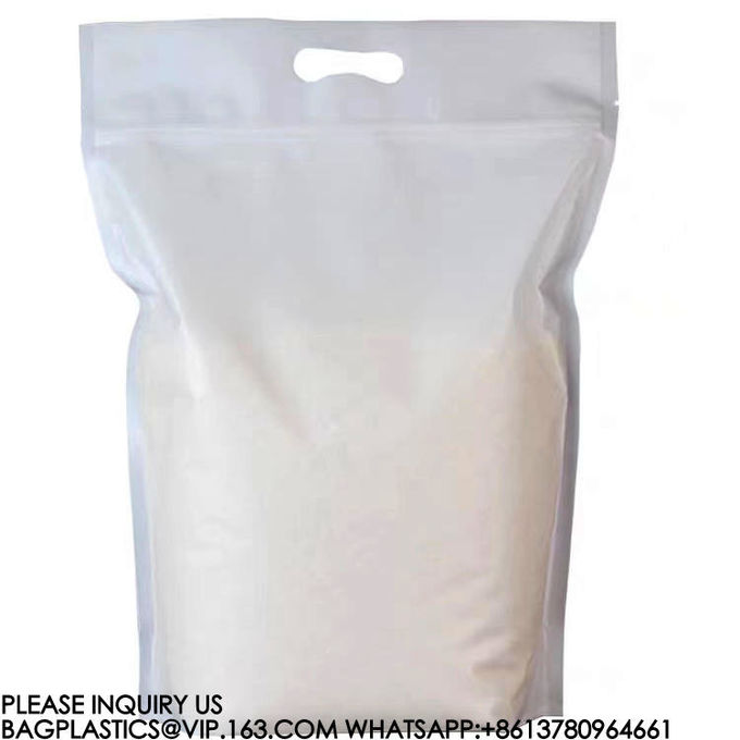 Rice Packaging Zipper Bag Dried Biodegradable Stand Up Pouch Compostable Sachet Rice Bag 2