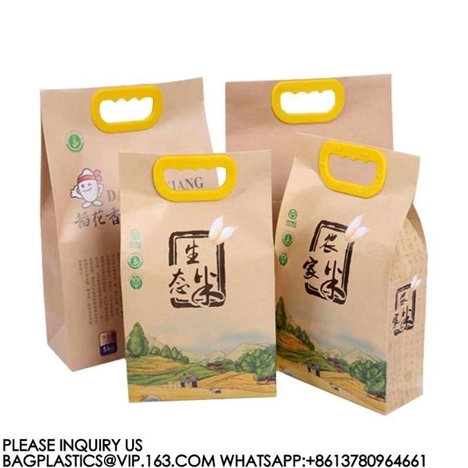 Rice Packaging Zipper Bag Dried Biodegradable Stand Up Pouch Compostable Sachet Rice Bag 1