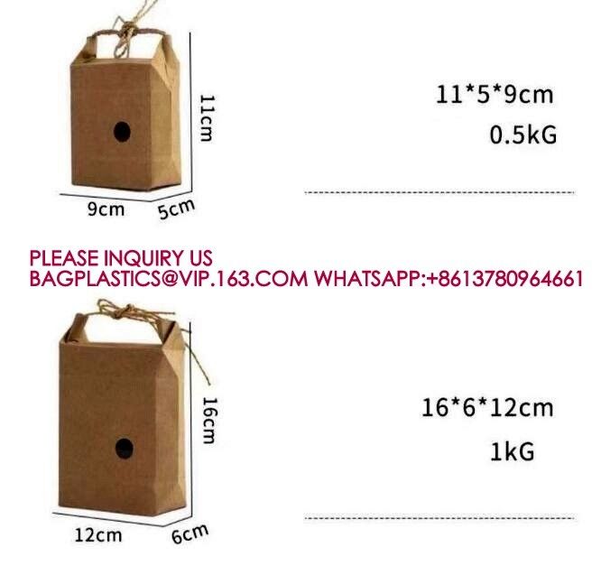 Custom Printing Eco Friendly Square Bottom Food Grade Packaging Bio Rice Kraft Paper Bag 3