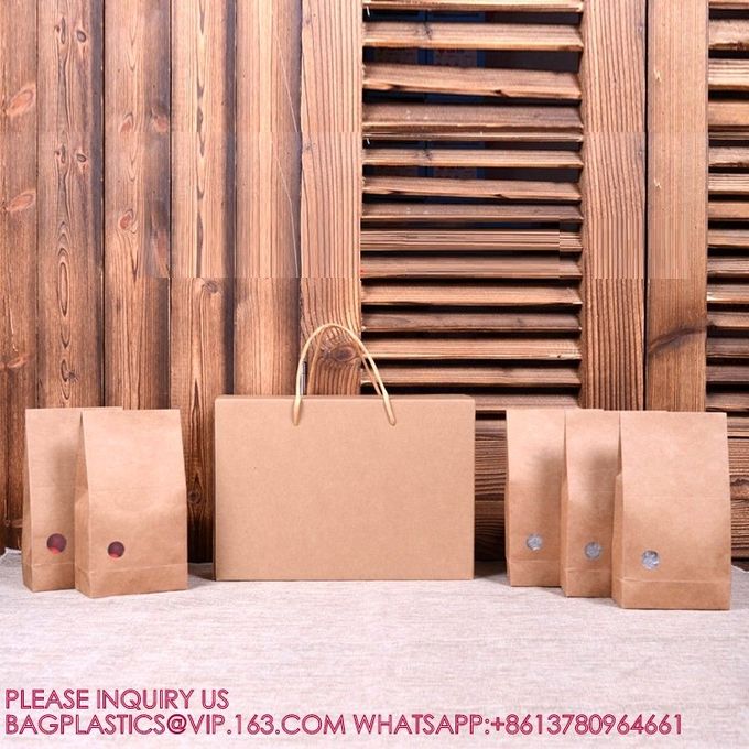 Custom Logo 1kg 5kg Wheat Flour Rice Kraft Paper Plastic Packaging Bags For Packaging 1