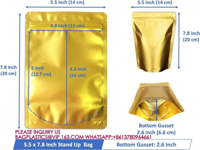 Stand Up Zipper Lock Aluminum Foil Bag, Packaging for Small Businesses, Packaging Bags 5