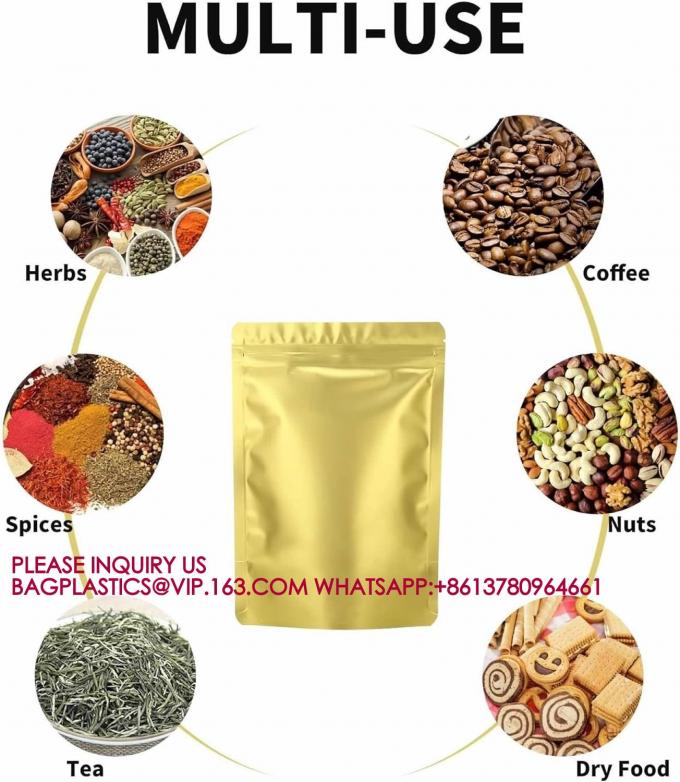 Stand Up Zipper Lock Aluminum Foil Bag, Packaging for Small Businesses, Packaging Bags 0