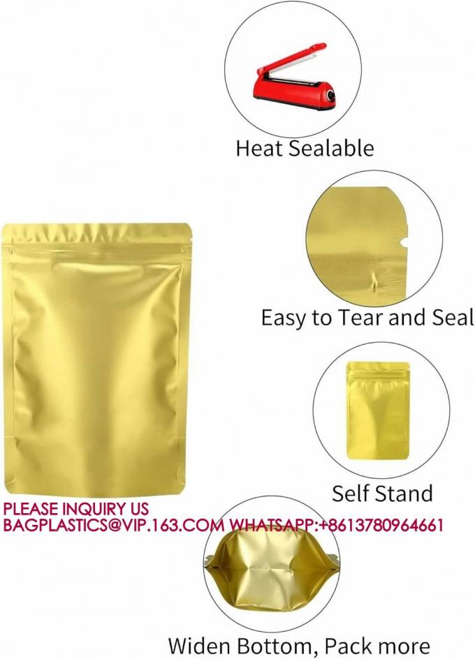 Stand Up Zipper Lock Aluminum Foil Bag, Packaging for Small Businesses, Packaging Bags 4