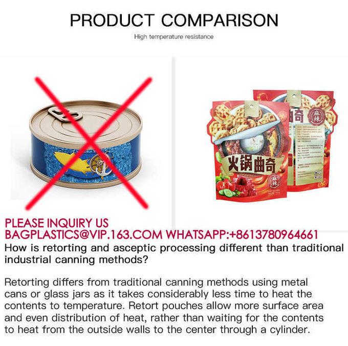 Ready To Ship Bagease High Temperature Vacuum Bags Retort Pouch Bag For Ready Health Food 1