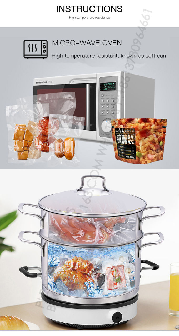 Stand-Up Retort Pouch, Retort Bags, Boiling Package For Retort For Meat Vegetable Soup 0