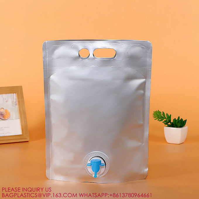 BIB bag in box wine dispenser Liquid Bag in box Tap Wine Packaging Stand Up Spout Pouch 0
