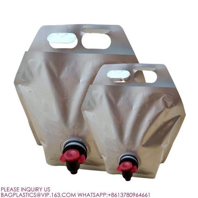 Dispenser Bib Bag Laminated Aluminum New Products 2L 3L 5L Stand Up Pouch Spout Beverage 2