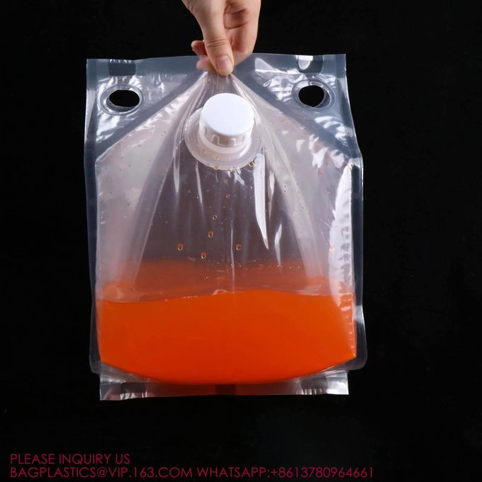 Dispenser Bib Bag Laminated Aluminum New Products 2L 3L 5L Stand Up Pouch Spout Beverage 0