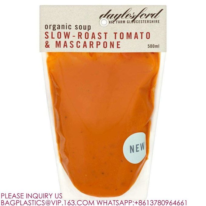 Resealable Stand Up Sealed Microwave Freezer Safe Storage Bags Pouches Liquids Soup Sauce 4