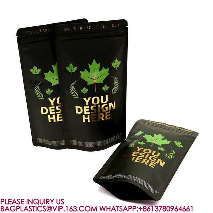 Resealable Package Stand Up Pouch Aluminum Foil Packaging Zip Lock Bag Doypack Mylar 3