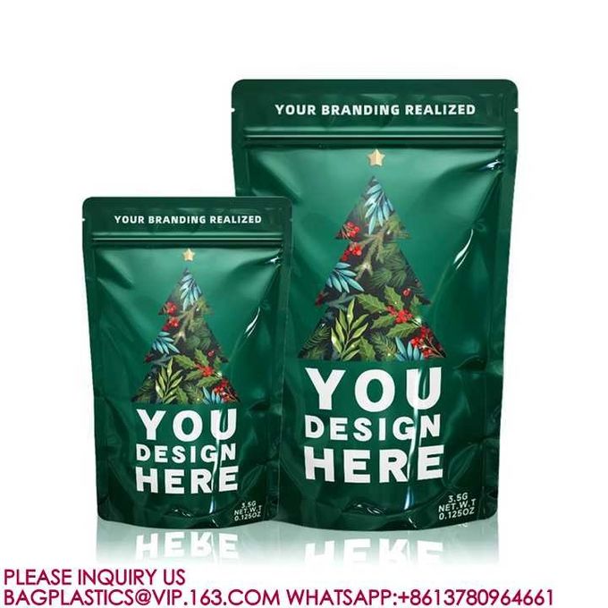 Recyclable Sachet Packaging Bags Smell Proof Die Cut 3.5g Mylar Bags For Small Businesses 0