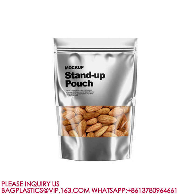 Customized Printing Resealable Food Pouches Reusable Ziplock Mylar Popcorn Packaging 0