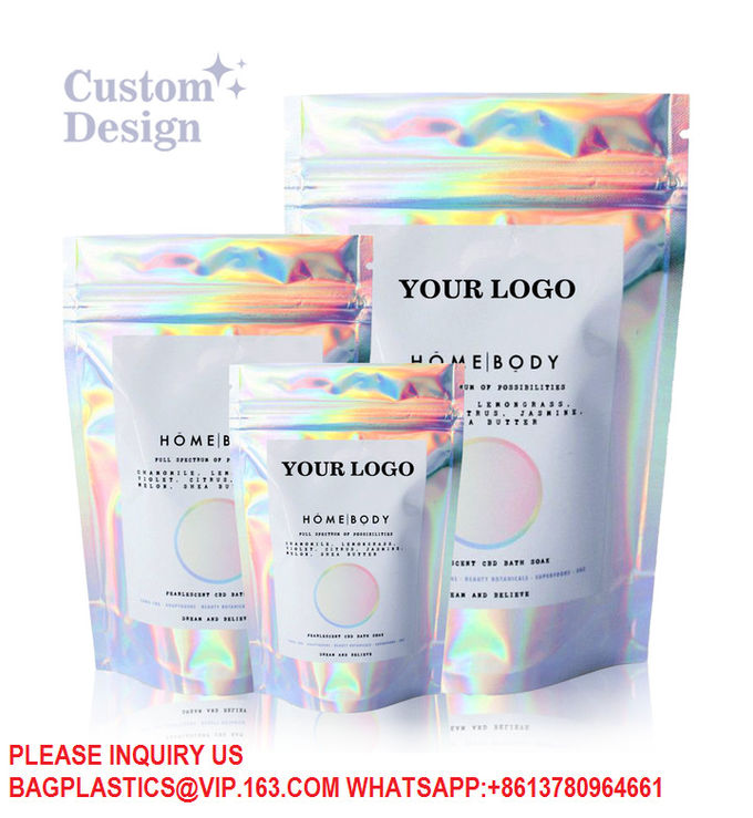 Custom Logo Printing Aluminum Foil Ziplock Stand Up Pouch Matte Glossy Bags With Zipper 1