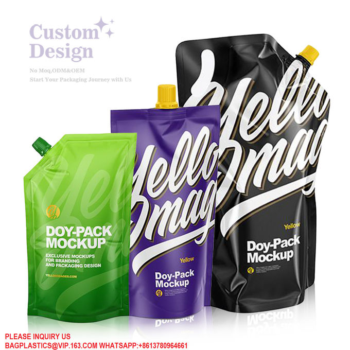 Spices Seasoning Packaging Bag Custom Spouted Stand Up Pouch Food Bags For Seasoning 2