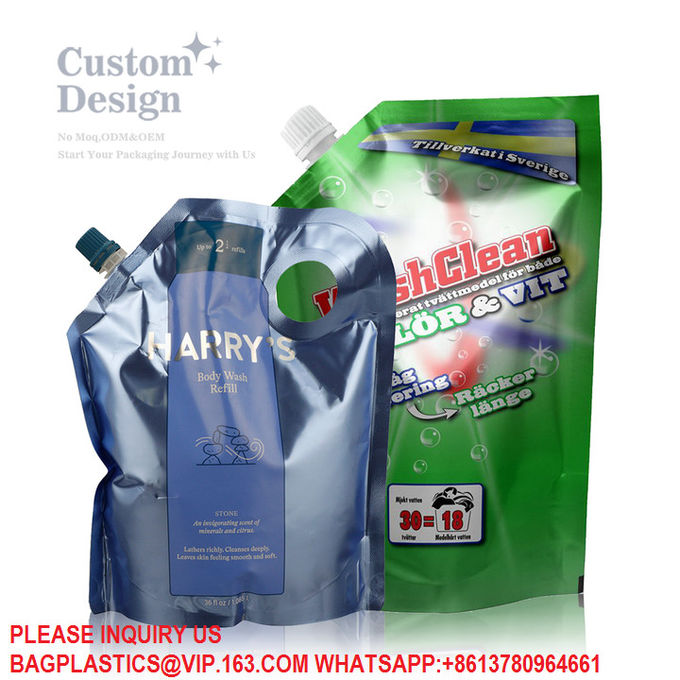 Eco Transparent Travel Bag Custom Beer Beverage Food Grade Transparent Clear Spout Pouch 3