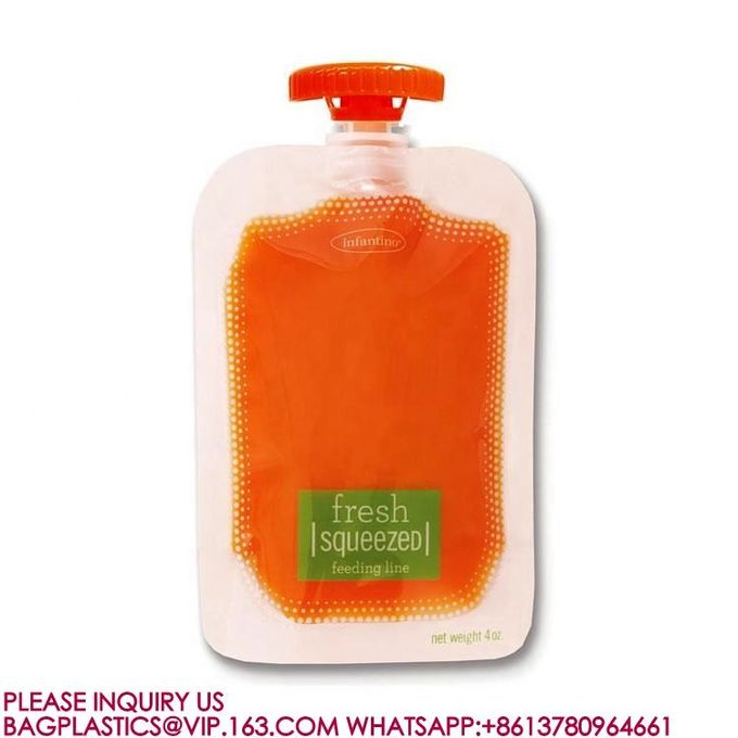 Liquid Beverage Seasoning Bags Smoothie Bag Container Hand-Held Leak Proof Spouted Pouch 2