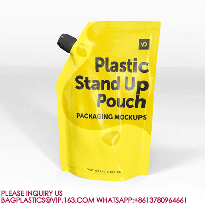 Liquid Beverage Seasoning Bags Smoothie Bag Container Hand-Held Leak Proof Spouted Pouch 0