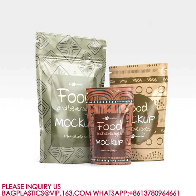 Sustainable Doypack Self Adhesive Bag Food Packaging Bag For Snack Candy Nougat Biscuit 2