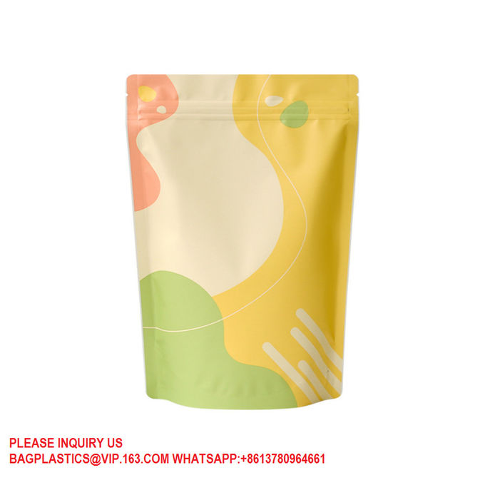 Sustainable Doypack Self Adhesive Bag Food Packaging Bag For Snack Candy Nougat Biscuit 1