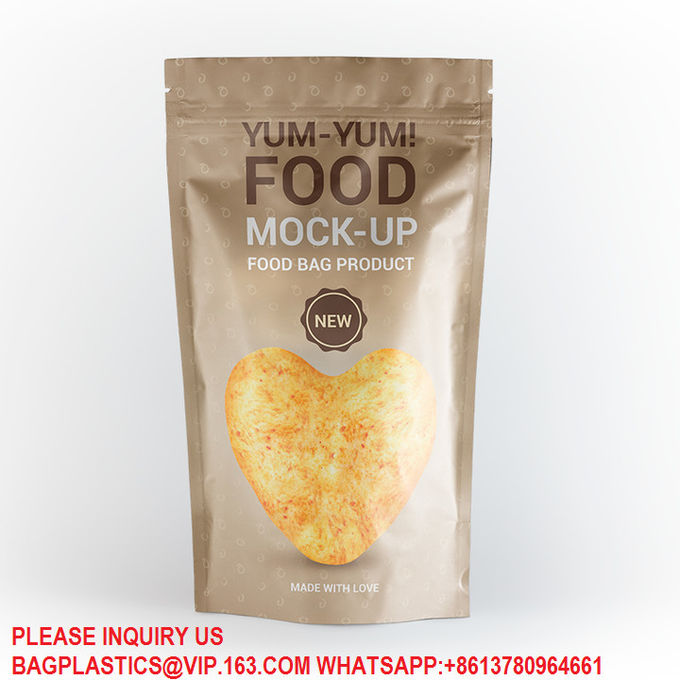Sustainable Doypack Self Adhesive Bag Food Packaging Bag For Snack Candy Nougat Biscuit 0
