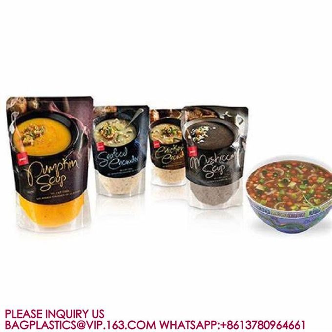 Custom Food Grade Resealable Retort Standing Pouch For Soup Superfood Packaging Bags 1