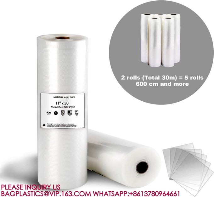 Vacuum Sealer Bags Rolls Food Saver, Seal A Meal, Vac Storage, Meal Prep Or Sous Vide 0
