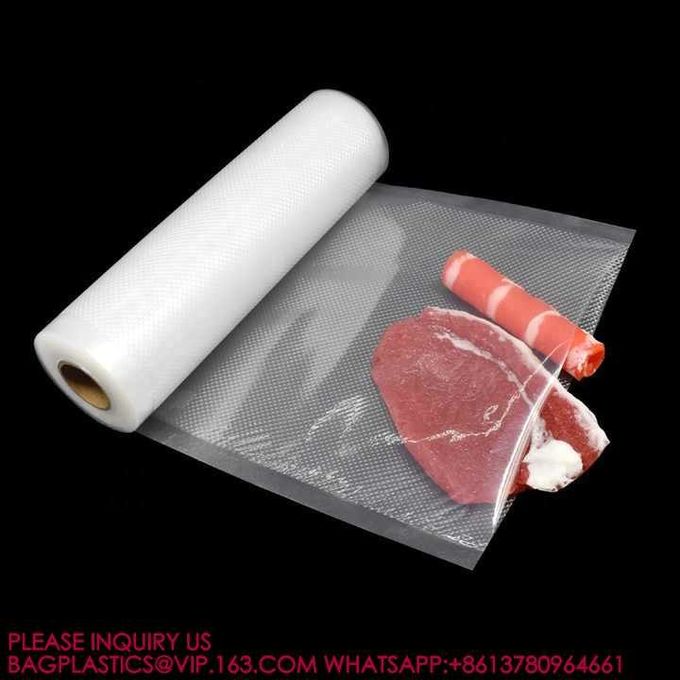 Food Grade Plastic Packaging Bag PA PE 3 Sided Sealed Snack Bag Embossed Food Vacuum 3
