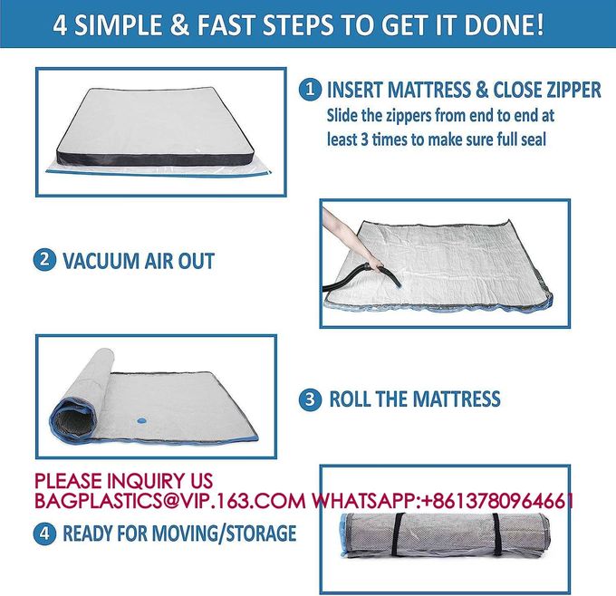 Mattress Vacuum Bag Zip Compression Storage Moving Returns Bag Vacuum Seal Mattress Bag 1