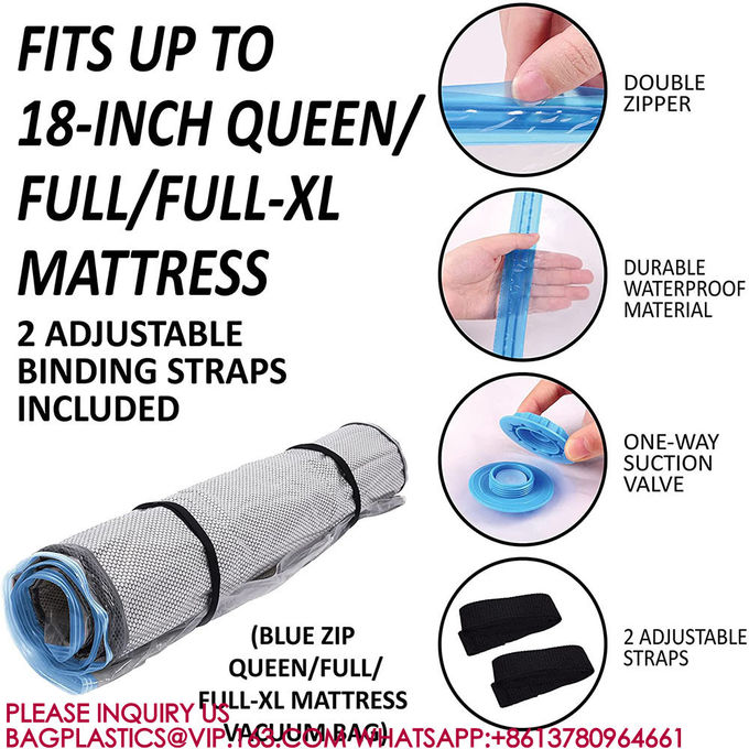Mattress Vacuum Bag Zip Compression Storage Moving Returns Bag Vacuum Seal Mattress Bag 0