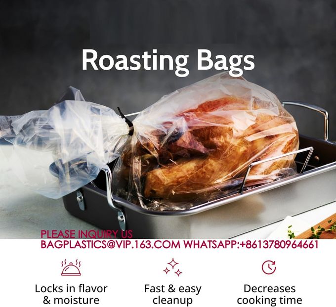 Roasting Bag Cooking Bags Oven Turkey Cooking Bag With Ties Keep Moist Durable Nylon Bag 5