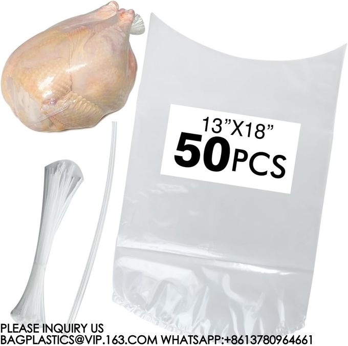 Poultry Shrink Bag Plastic Bags Packaging Chicken Part Duck Goose Roast Chicken Pouch 0