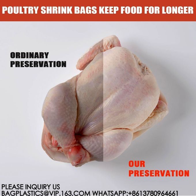 Poultry Shrink Bag Plastic Bags Packaging Chicken Part Duck Goose Roast Chicken Pouch 2