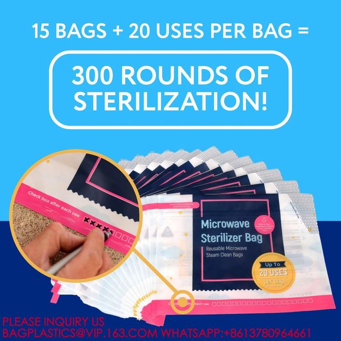 MICROWAVE STERILIZER BAG Recyclable Travel Baby Bottle Cleaner Microwave Sterilizer Bag 0