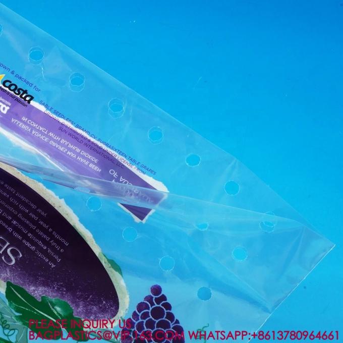 Fresh Fruit Pack Recycle PP Fruit Packaging Bag With Bottom Gusset For Grape bags Packing 0