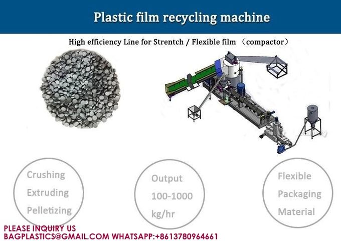 Waste Plastics Recycling PP PE Film Compacting Granulator Machine recycling granulator 7