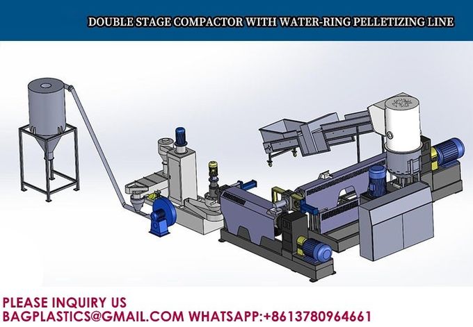 Waste Plastics Recycling PP PE Film Compacting Granulator Machine recycling granulator 6