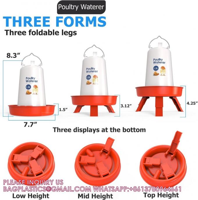 Recyclable Sustainable Plastic Chick Feeder Waterer Kit Chicken Feeder and Waterer Set 2