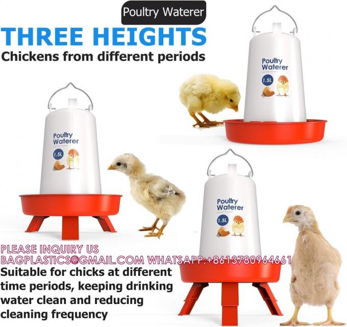 Recyclable Sustainable Plastic Chick Feeder Waterer Kit Chicken Feeder and Waterer Set 0