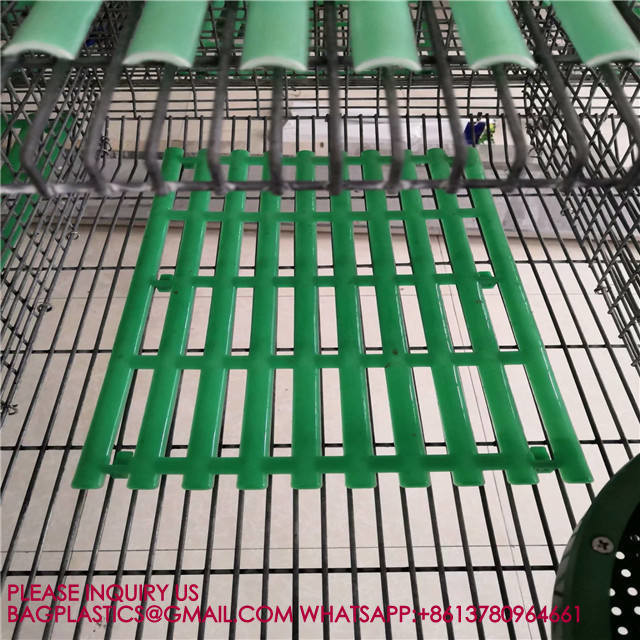 Green Color 40*27cm Rabbit Slat Floor Chicken Plastic Slat Floor Poultry Farm Slatted Flooring 0